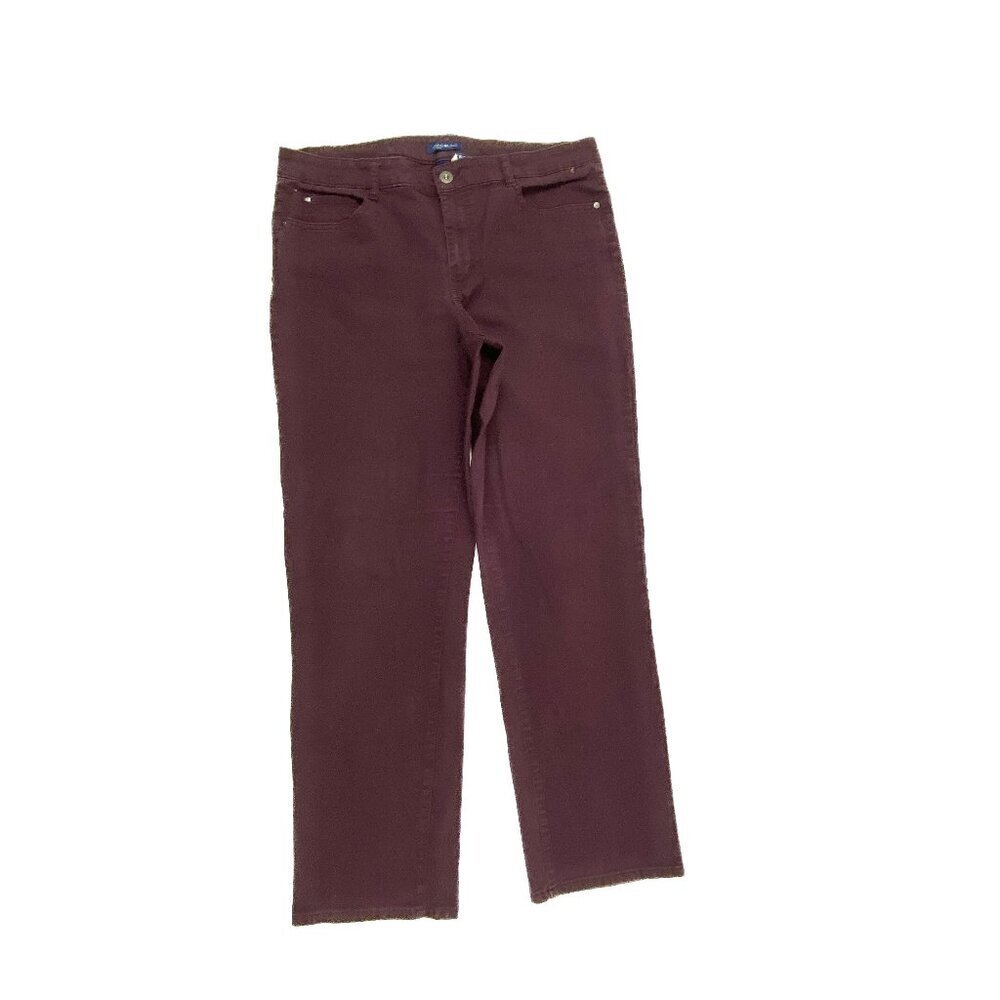 Bandolino Caroline Straight Women's size 16 Dark Deep Purple‎ Denim Jeans